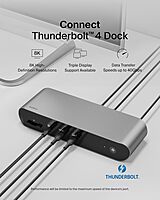 Belkin Thunderbolt 4 Docking Station with 90W Power Delivery for MacBook & Windows - 8K/Dual 4K Display, Thunderbolt 4 Cable, HDMI, Ethernet, SD & Audio Ports, Gray