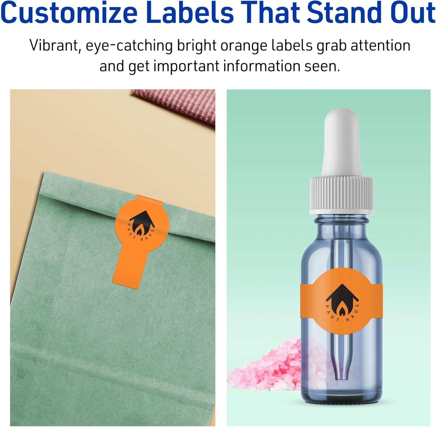 AVERY Printable Wraparound Band Labels, Sure Feed Technology, 1.5" x 3.5", Bright Orange, Cigar Band, Print-to-the-Edge