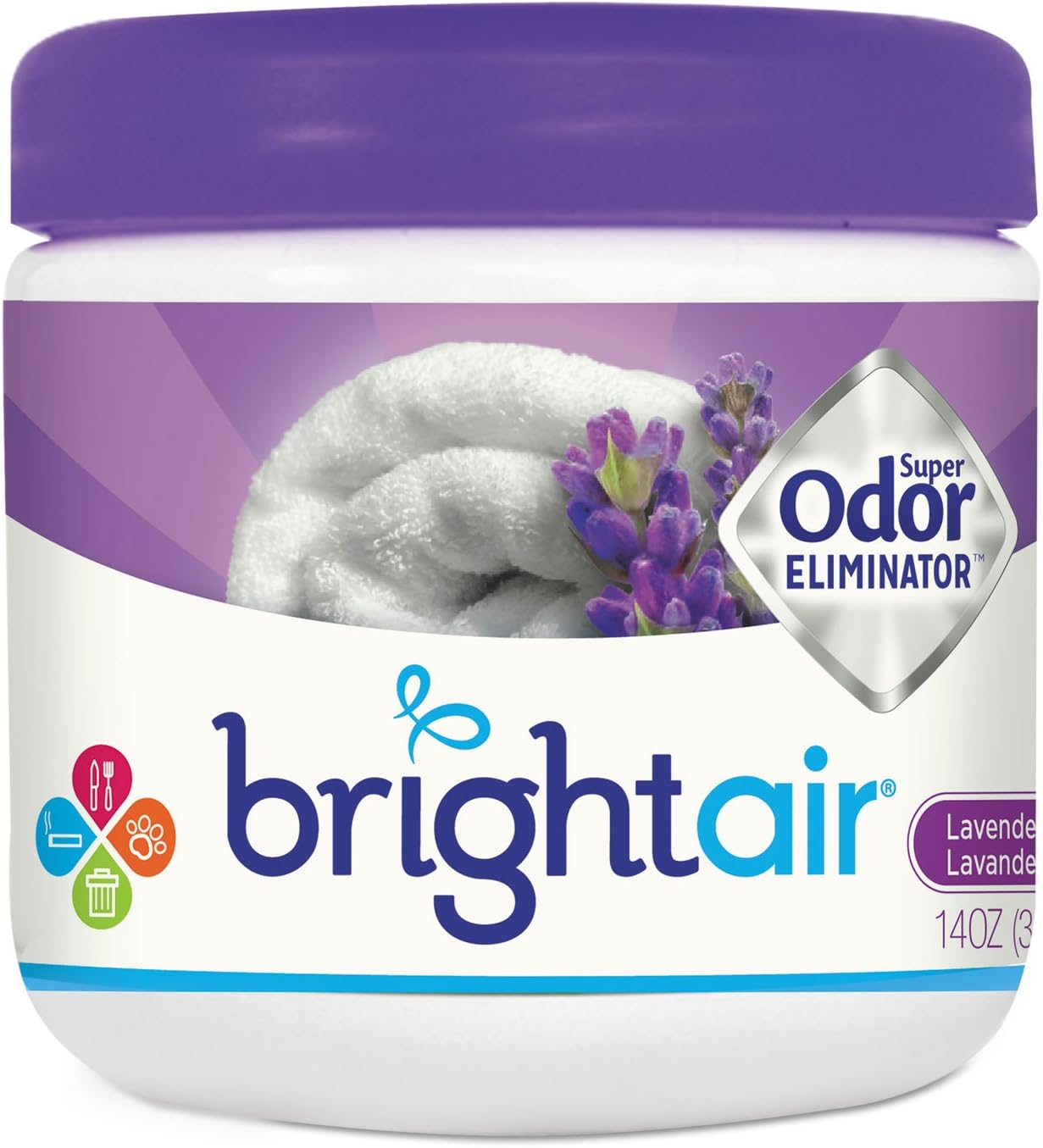BRIGHT AIR Super Odor Eliminator Gel Air Freshener, 14 oz