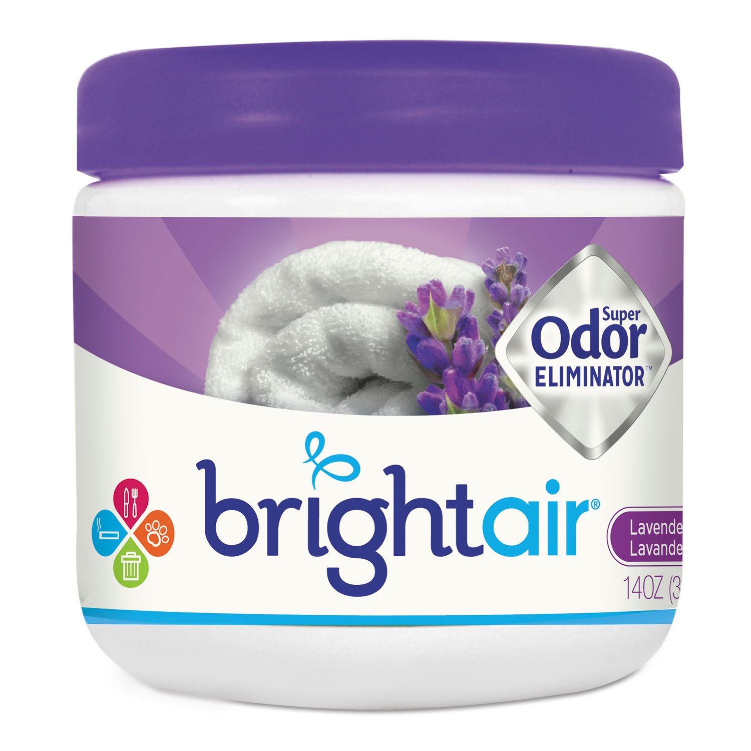 BRIGHT AIR Super Odor Eliminator Gel Air Freshener, 14 oz