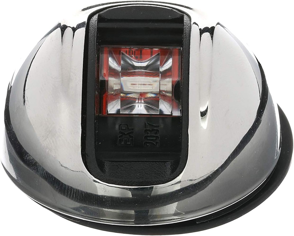 Attwood LightArmor Vertical Surface Mount Navigation Light - Oval - Port (Red) - Stainless Steel - 2NM