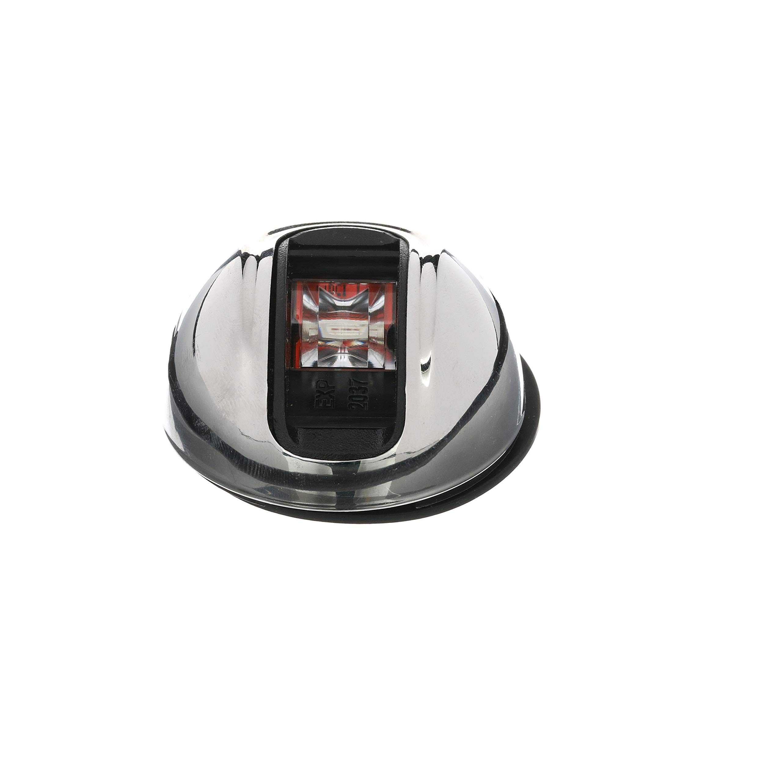 Attwood LightArmor Vertical Surface Mount Navigation Light - Oval - Port (Red) - Stainless Steel - 2NM