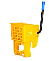 Alpine Industries Mop Bucket & Side Wringer Combo - Heavy Duty, 36 Qt, Yellow
