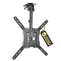 Mount-It! Flip Down TV Mount | Folding Ceiling TV Mount for 23 to 55 Inch | Heavy-Duty Bracket for Roof and Slanted Walls