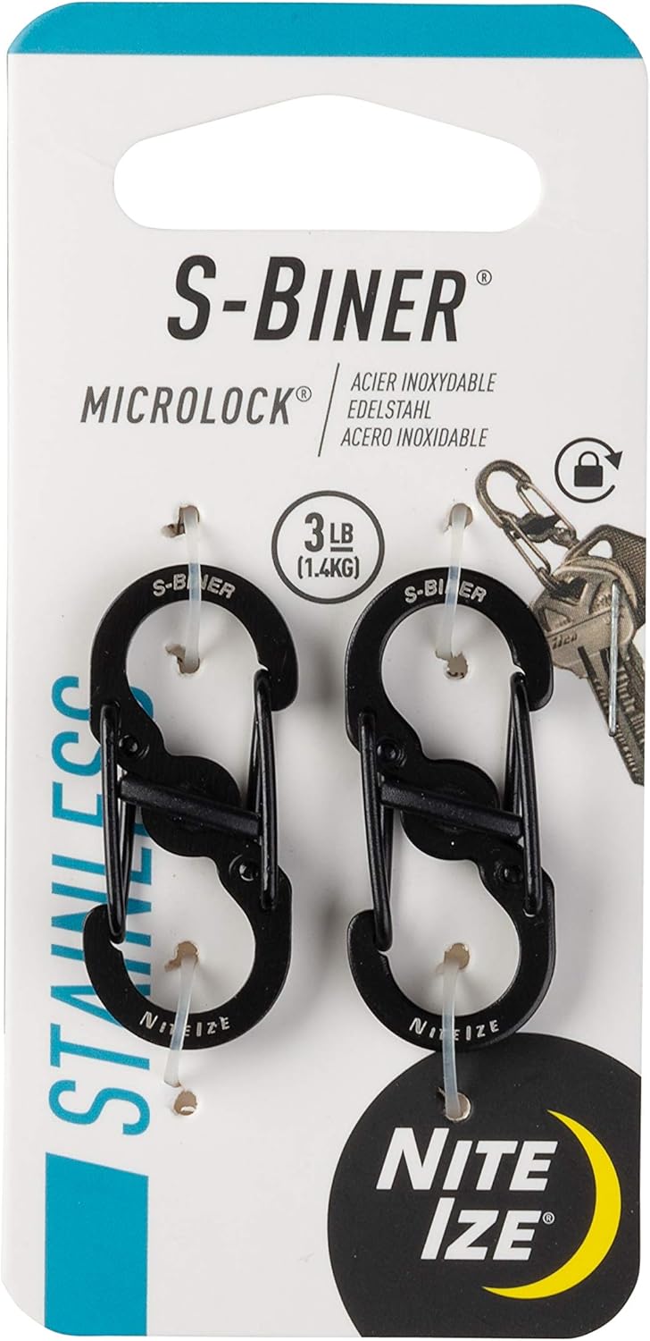 Nite Ize S-Biner MicroLock Stainless Steel Dual-Gate Carabiner Key Holder