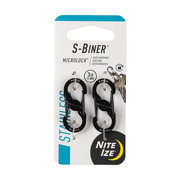 Nite Ize S-Biner MicroLock Stainless Steel Dual-Gate Carabiner Key Holder