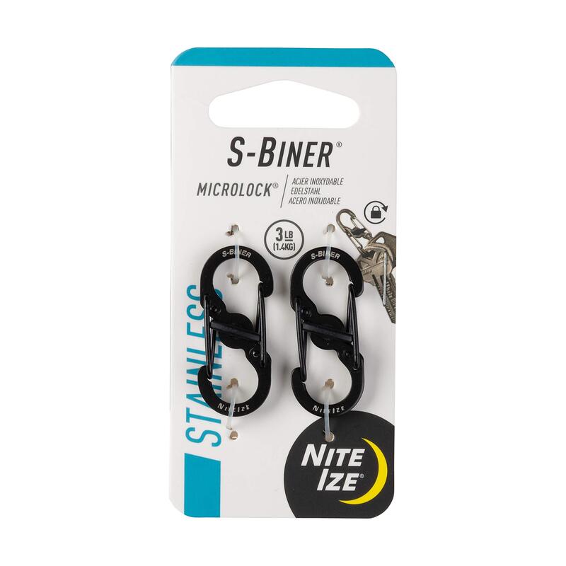 Nite Ize S-Biner MicroLock Stainless Steel Dual-Gate Carabiner Key Holder