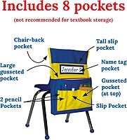 Carson Dellosa 15"W x 19"H Chairback Buddy Desk Chair Back Pocket Organizer