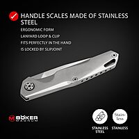 Boker Magnum Shiny EDC Pocket Knife - Small Multipurpose Folding Knife with 2.36 Inch