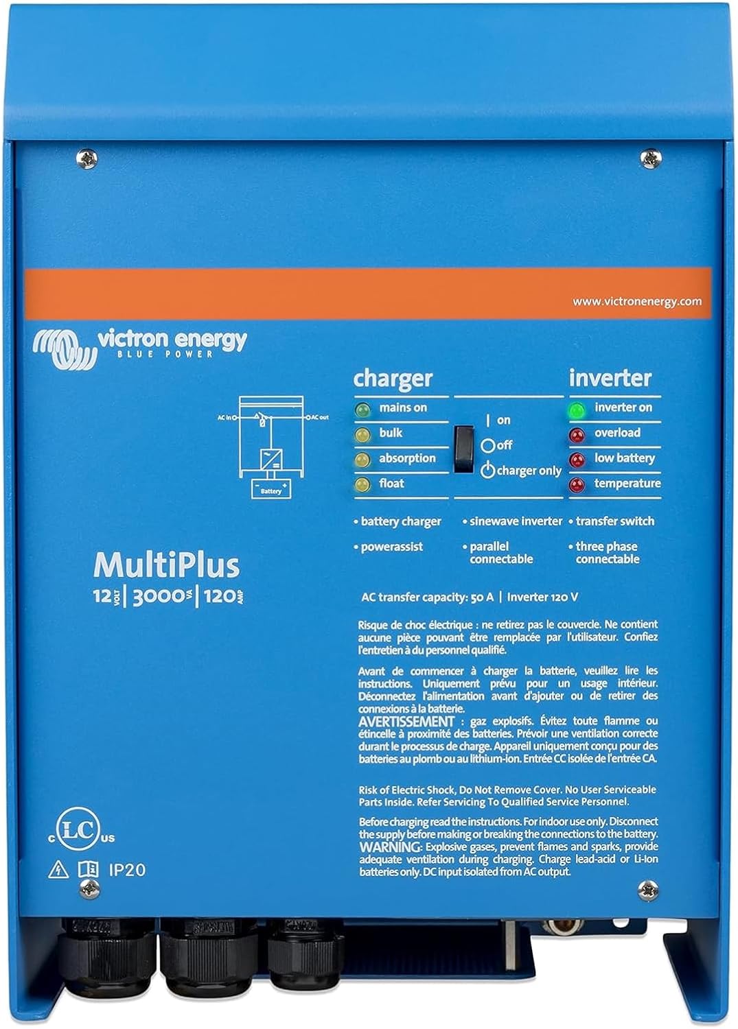 Victron Energy MultiPlus 12V 3000VA Inverter/Charger