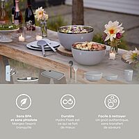 Hydro Flask Serving Spoons Set - Outdoor Kitchen Camping Dinnerware Silverware Birch Gray Grill