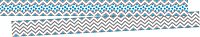 Barker Creek Double-Sided Border, Chevron Gray & Blue, for Bulletin Boards, Reception Areas, Halls, Break Rooms, Office