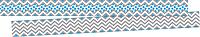 Barker Creek Double-Sided Border, Chevron Gray & Blue, for Bulletin Boards, Reception Areas, Halls, Break Rooms, Office