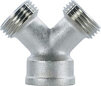 Certified Appliance Accessories Wye Fitting - 3in - Silver, Nickel - Nickel Plated Brass