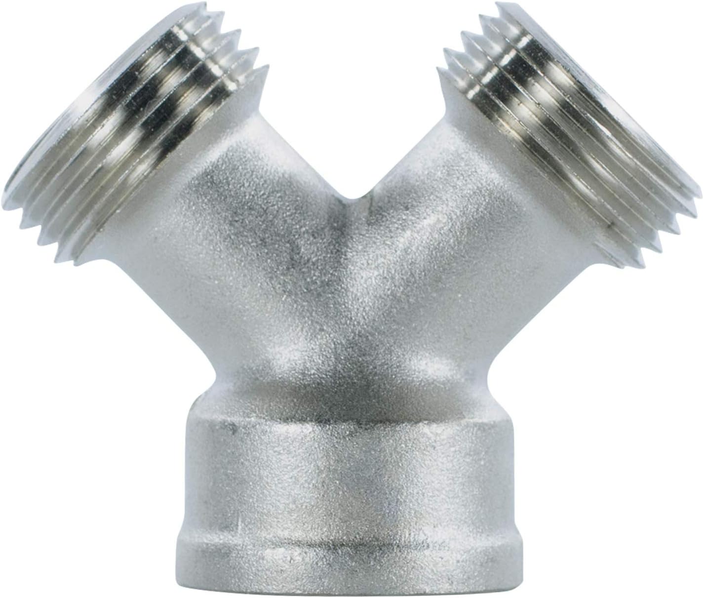Certified Appliance Accessories Wye Fitting - 3in - Silver, Nickel - Nickel Plated Brass
