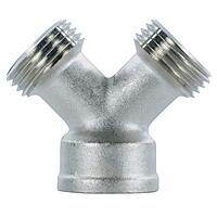 Certified Appliance Accessories Wye Fitting - 3in - Silver, Nickel - Nickel Plated Brass