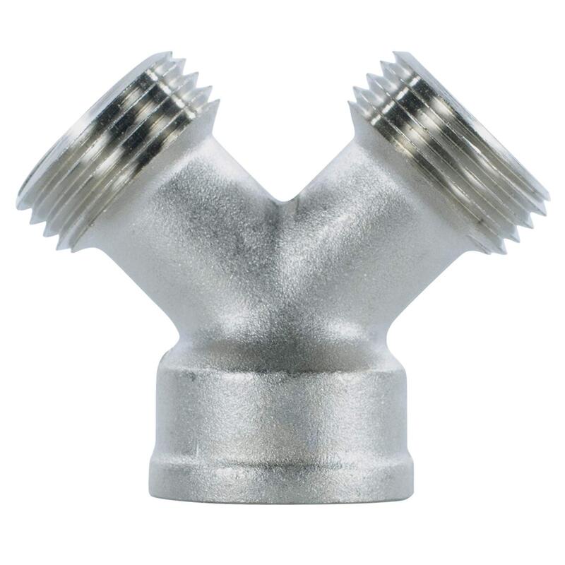 Certified Appliance Accessories Wye Fitting - 3in - Silver, Nickel - Nickel Plated Brass