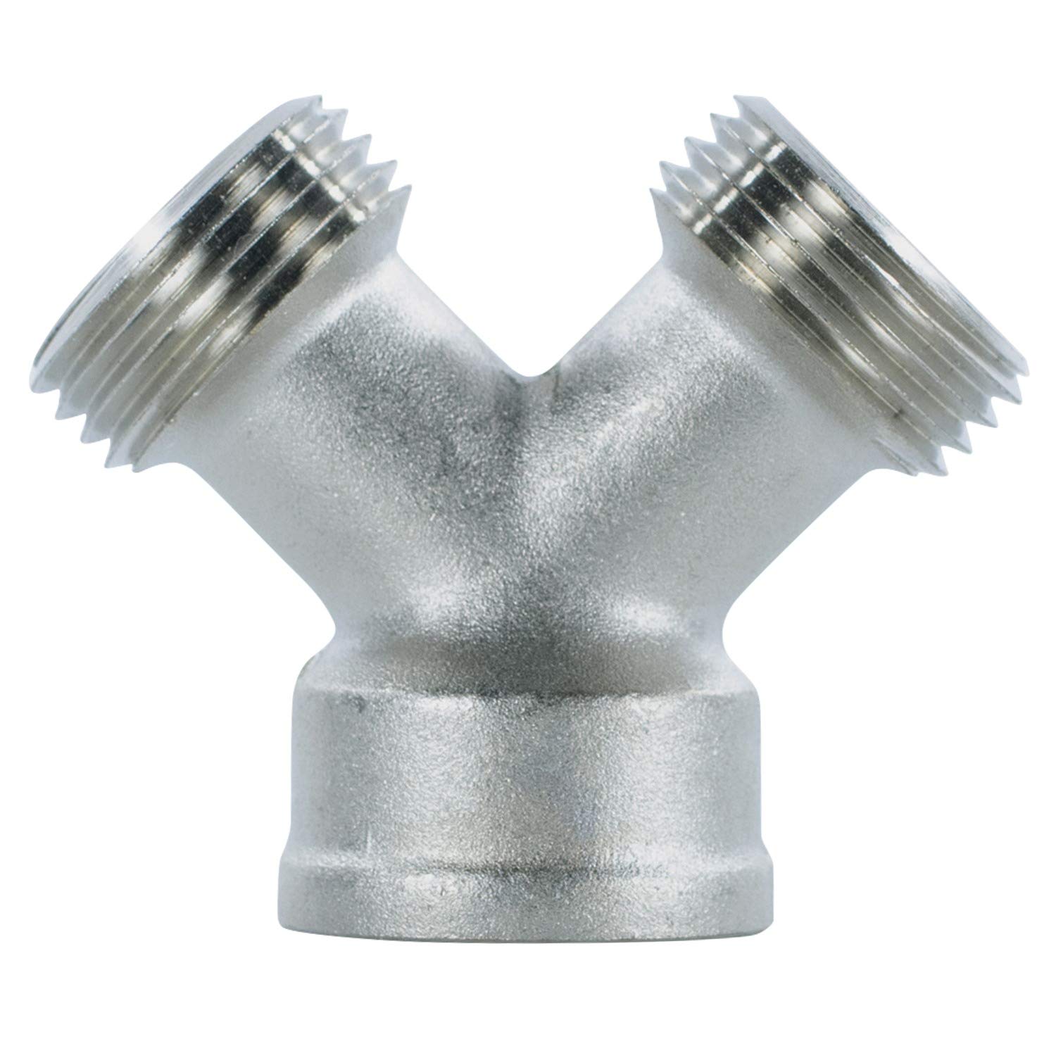 Certified Appliance Accessories Wye Fitting - 3in - Silver, Nickel - Nickel Plated Brass