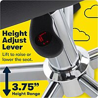 Serta Essentials Mid-Back Computer Chair, Faux Leather and Mesh