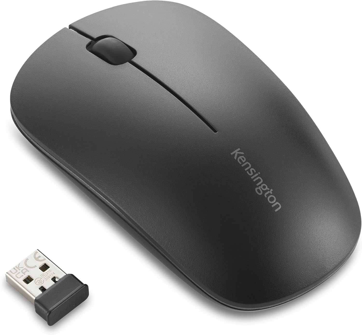 Kensington MY230 EQ Wireless Rechargeable Mouse, Ambidextrous Design, Quiet-Click, 2.4GHz, Bluetooth 5.0, Black (K75303NA)