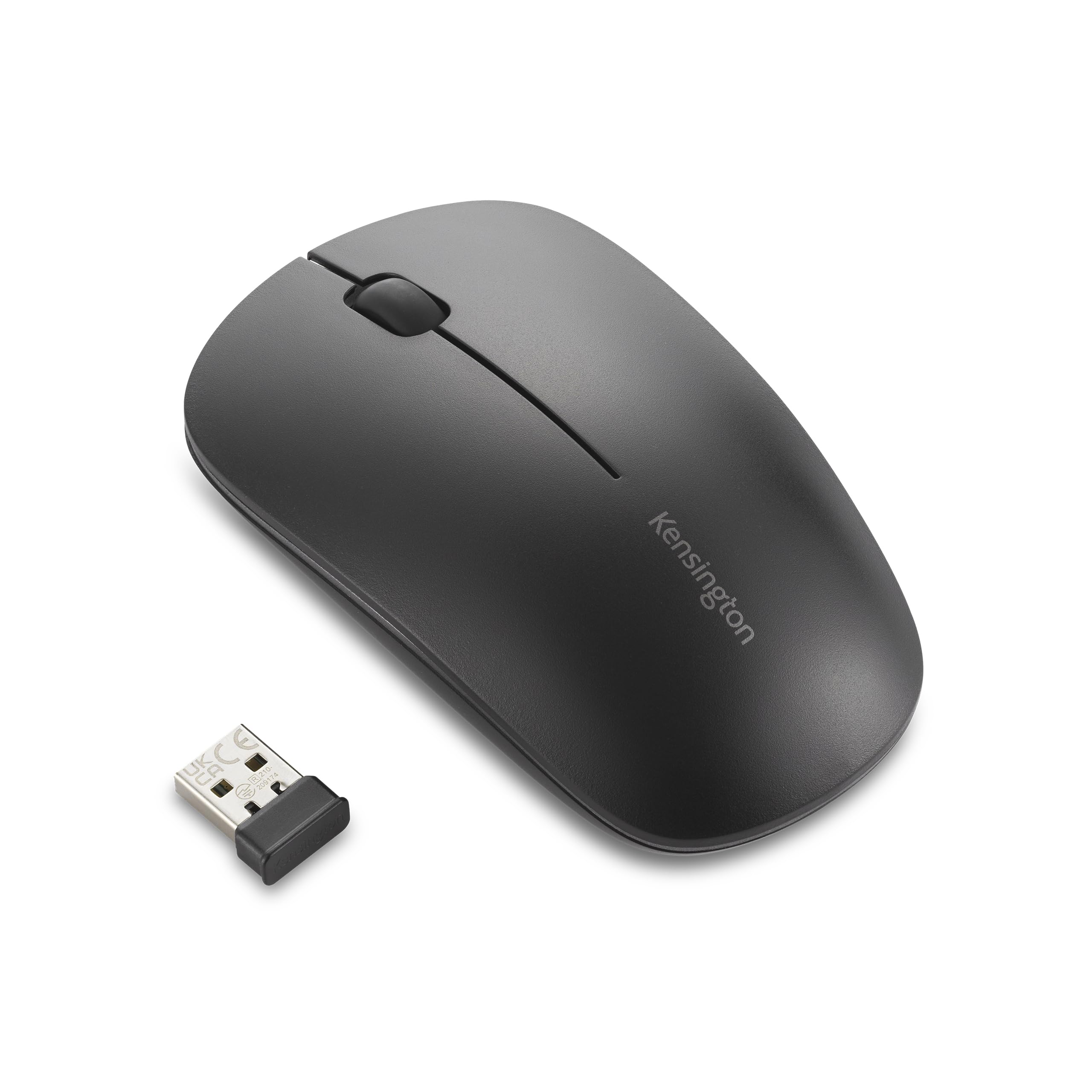 Kensington MY230 EQ Wireless Rechargeable Mouse, Ambidextrous Design, Quiet-Click, 2.4GHz, Bluetooth 5.0, Black (K75303NA)