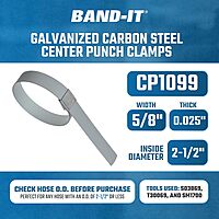 BAND-IT Galvanized Carbon Steel Center Punch Clamps