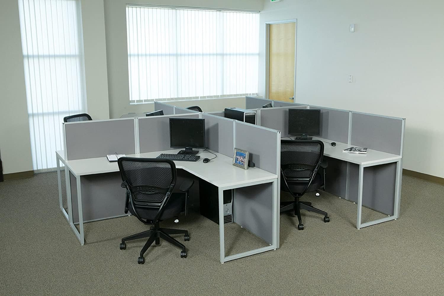 Office Star Air Grid Mid-Back Mesh Chair, Black - 20.5 x 19.5 x 42 in