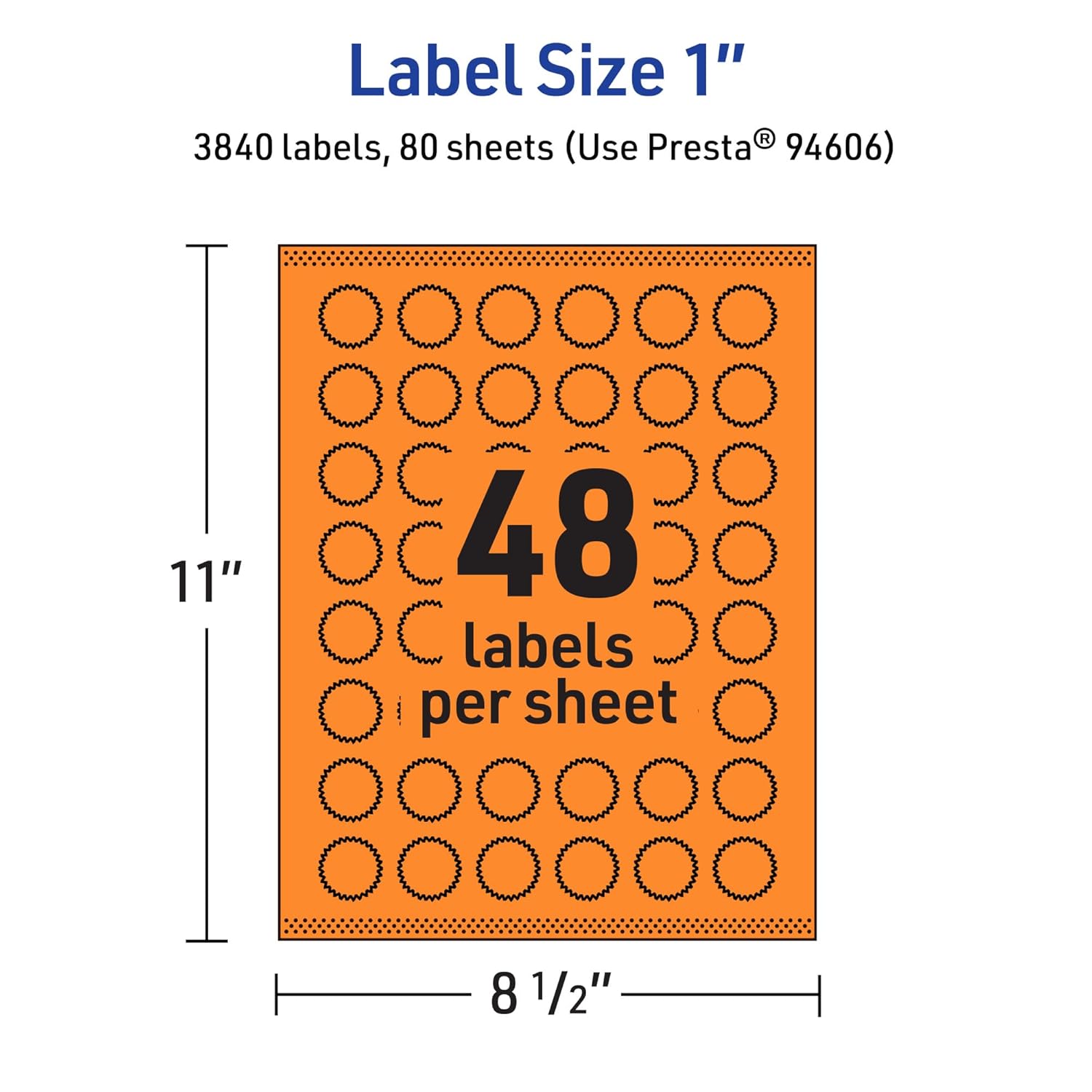Avery Printable Starburst Labels, Sure Feed, Print-to-the-Edge