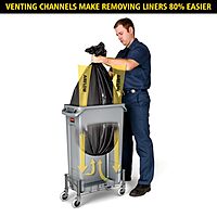 RUBBERMAID COMMERCIAL Slim Jim Vented Rectangular Trash Can, 23 Gallon