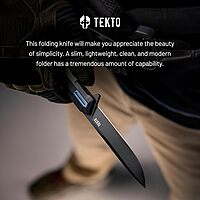 TEKTO F2 Bravo Folding Knife - D2 Steel, Ceramic Ball Bearings