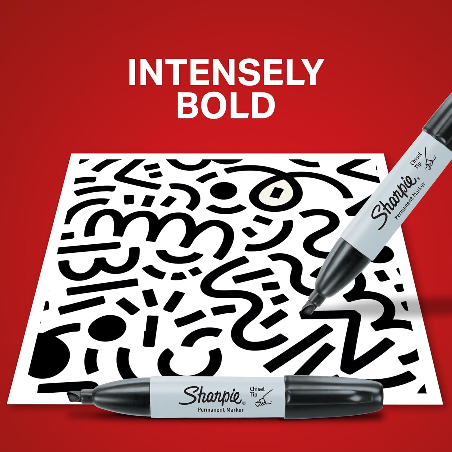 Sharpie Permanent Markers, Broad, Chisel Tip, 12-Pack, Blue (38203) Blue Broad Chisel 12 Count (Pack of 1) Markers