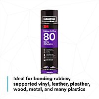 3M 80 Yellow Rubber and Vinyl Spray Adhesive, 24 Fluid + M69 Ounce Aerosol, Net weight 19 Ounce