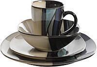 Gibson Elite Althea Reactive Dinnerware Set, Teal, Service for 4 (16pc)