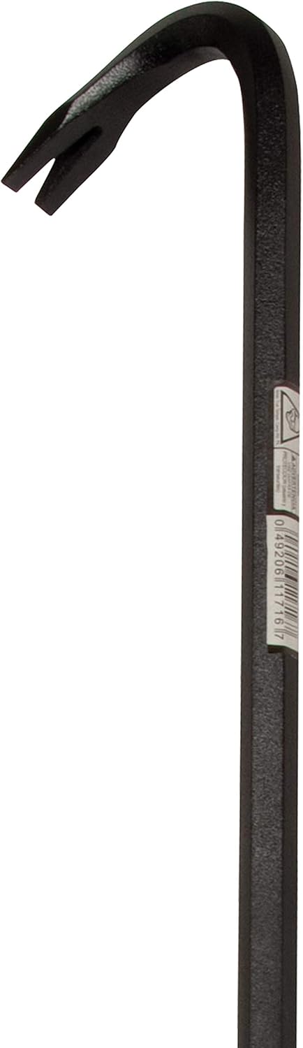 True Temper 1171600 Steel Gooseneck Wrecking Bar with Angled Chiseled End, 36-Inch