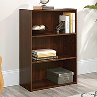 Sauder Beginnings 3-Shelf Bookcase with Adjustable Shelves