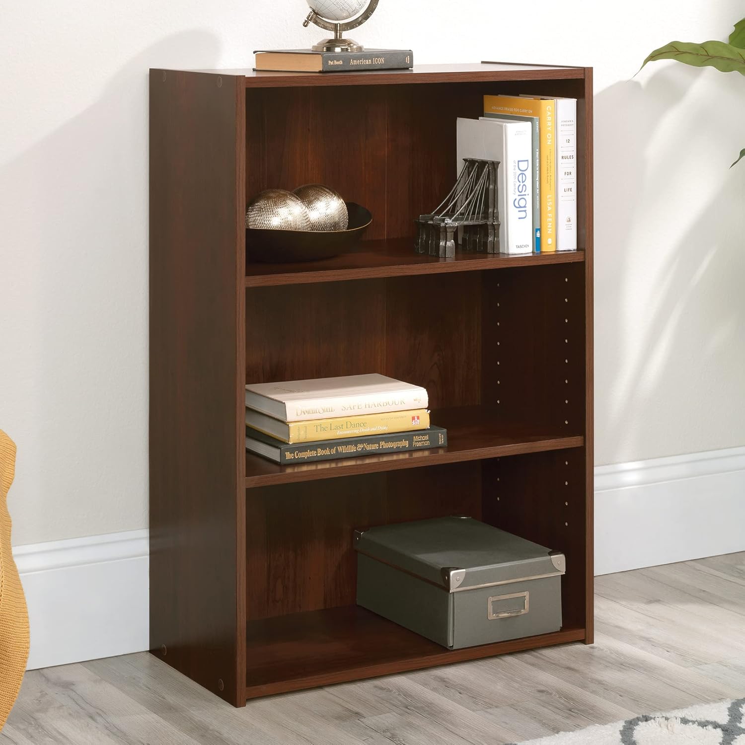 Sauder Beginnings 3-Shelf Bookcase with Adjustable Shelves