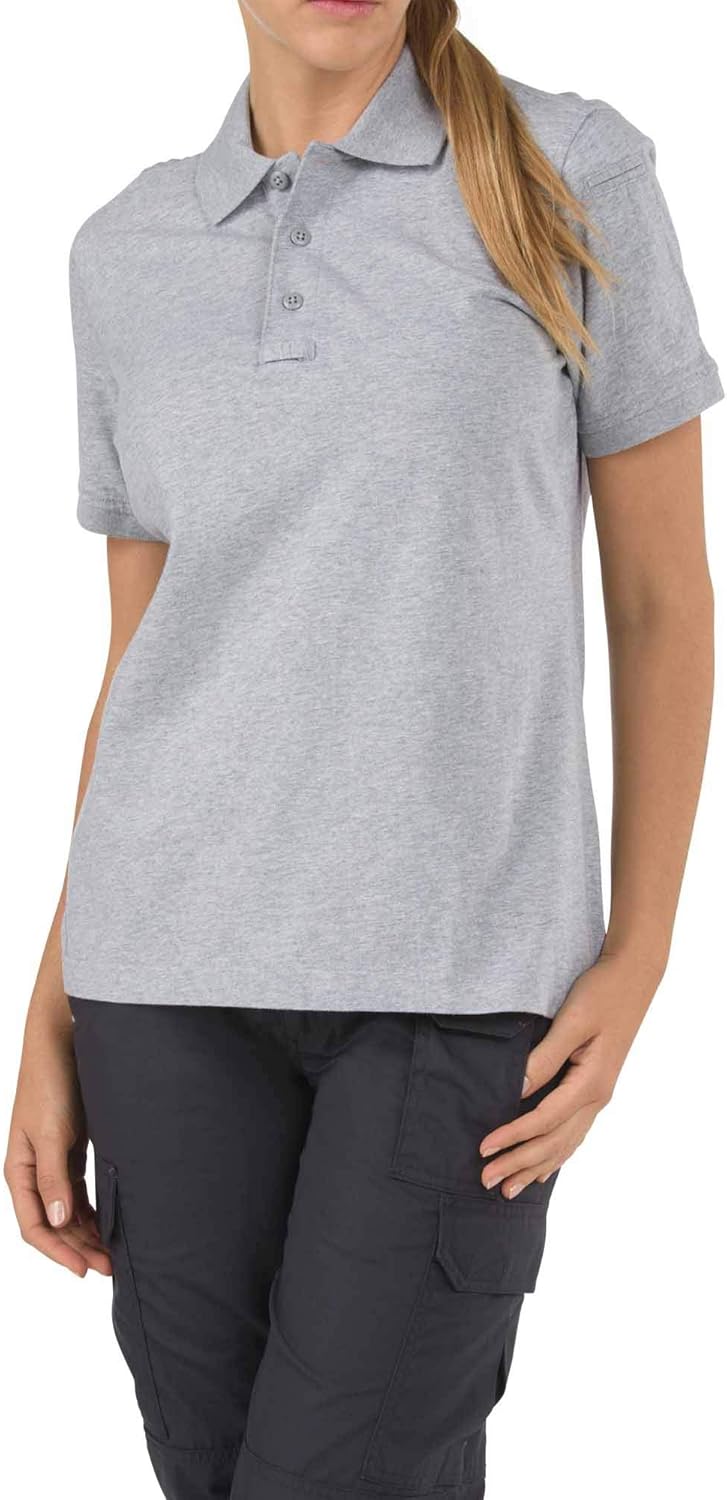5.11 Tactical Women's Short-Sleeve Tactical Polo Shirt, 100% Cotton Jersey Knit