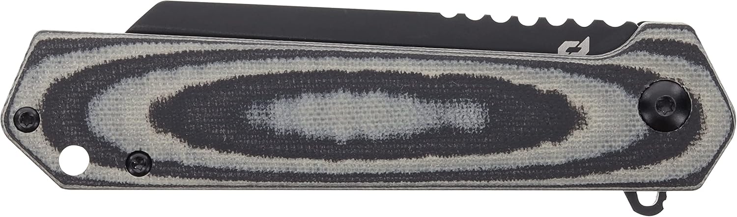 Schrade Lateral Folder with AUS-10 Steel Blade, Frame Lock Design, and G-10 Handles for Everday Carry