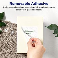 Avery Matte White Removable Square Labels, Sure Feed Technology, 2.5" x 2.5", 135 Removable Labels, Laser/Inkjet Printable 135 labels