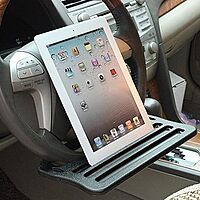 Multi-Functional Portable Car Steering Wheel Desk Black