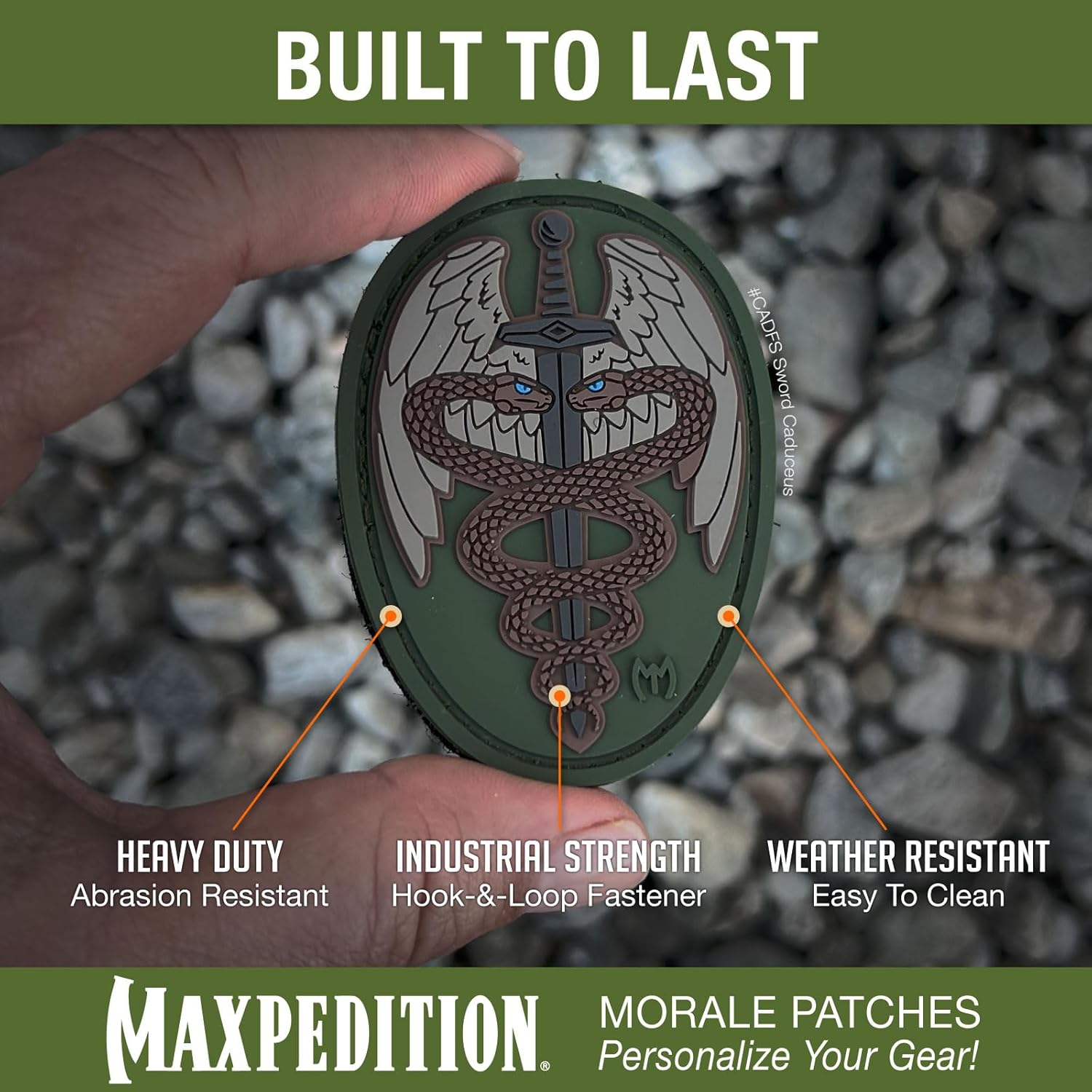 MAXPEDITION Sword Caduceus 3D PVC Morale Patch