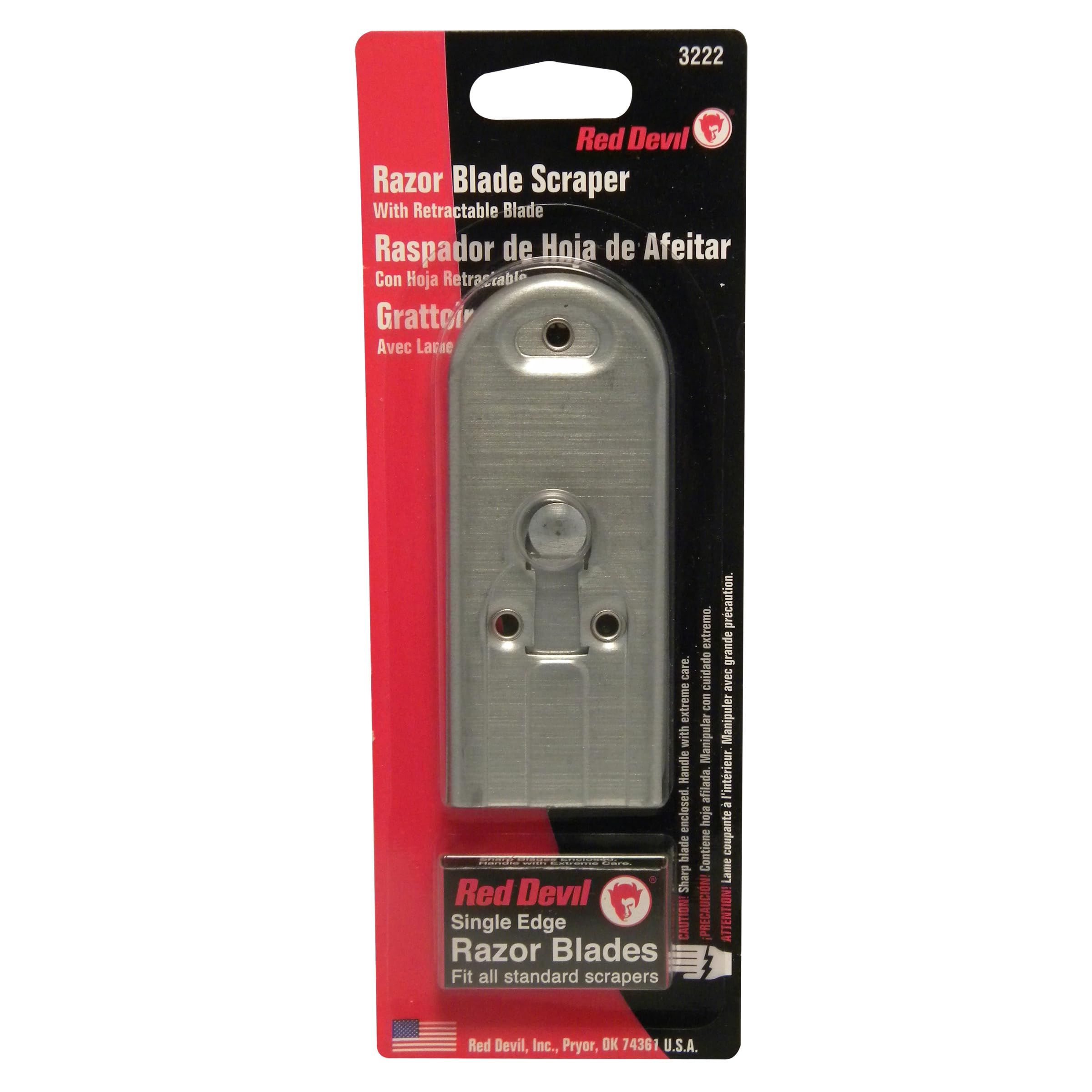 Red Devil 3222 Push/Pull Window Scraper - with 5 Blades