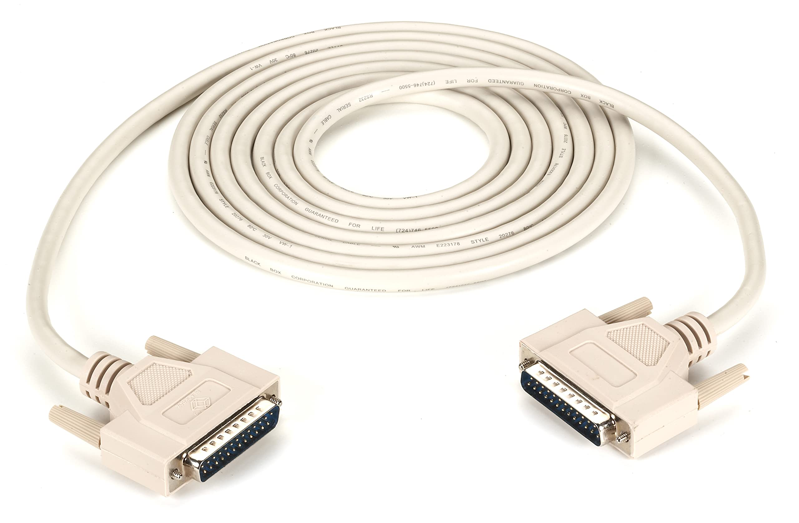 Black Box Network Services Extension Cable - 25 PIN D-SUB (DB-25) - Male - 25 PIN D-SUB (DB-25) - Male - 10 BC00706