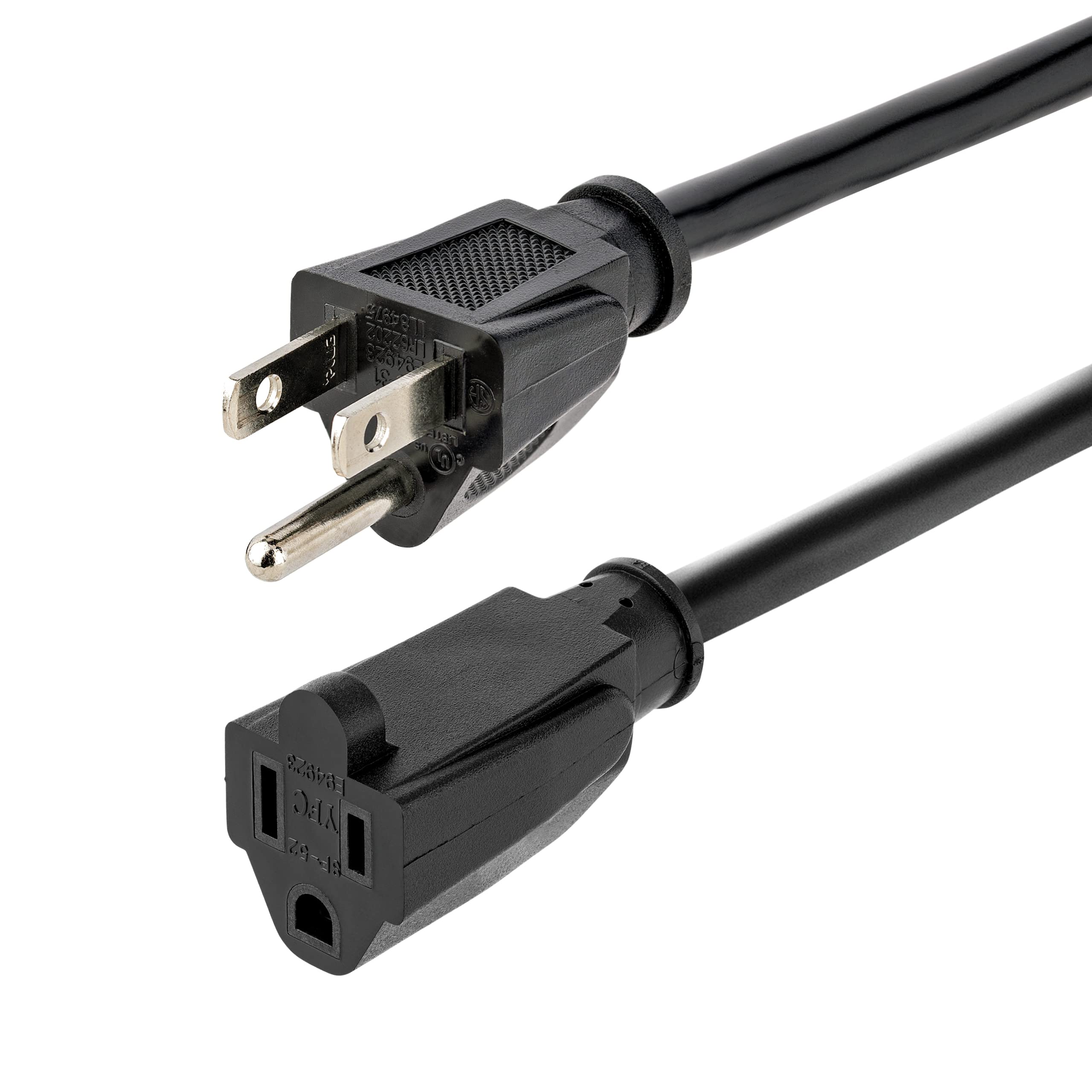 StarTech.com Power Extension Cord NEMA 5-15R to NEMA 5-15P