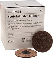 3M 7485 3" Roloc Coarse Surface Conditioning Disc, Brown (07485)