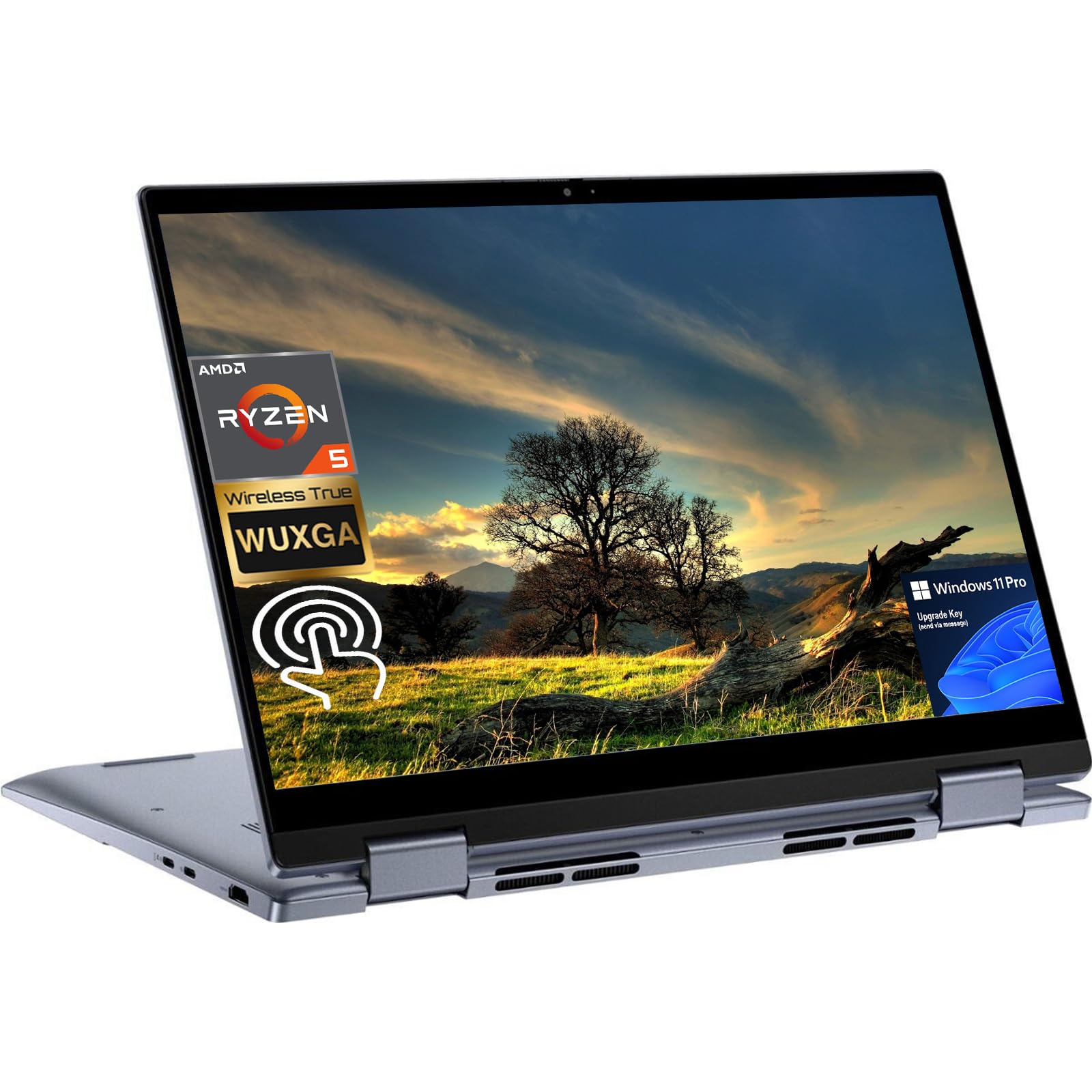 Dell 2024 Inspiron 2-in-1 Laptop, 14" WUXGA Touchscreen, Ryzen 5, 8GB, 1TB SSD