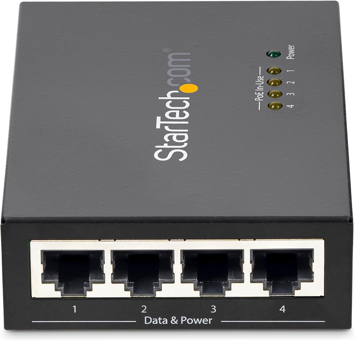 StarTech.com 4 Port Gigabit Midspan - PoE+ Injector - 802.3at and 802.3af - Wall-mountable Power over Ethernet Midspan