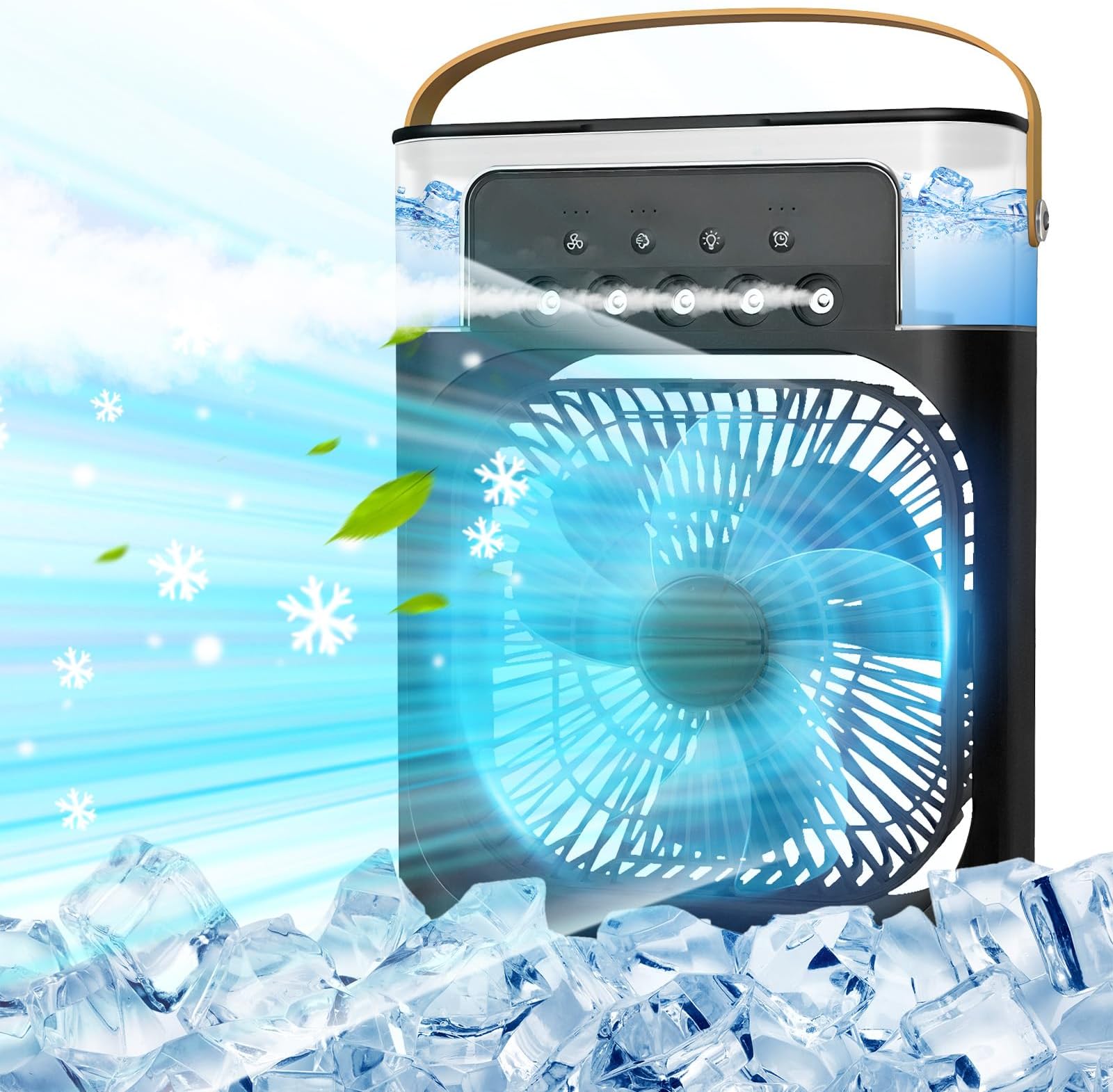 Ventilador Portatil,Mini Enfriador de Aire Por Evaporación,Refrigeración