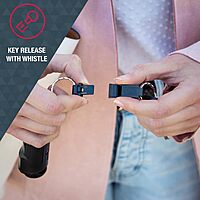 SABRE 2-in-1 Pepper Gel with Detachable Safety Whistle Keychain