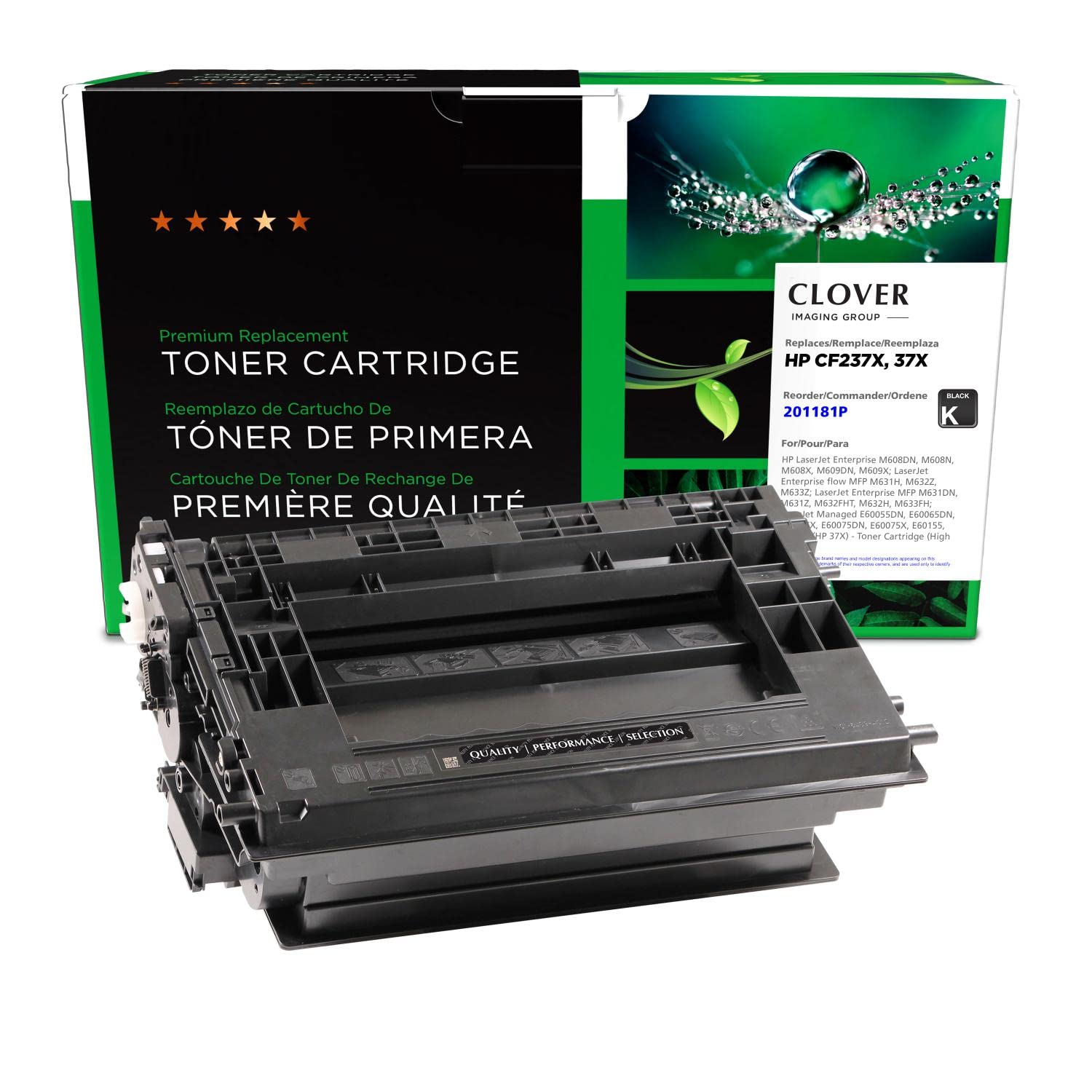 Clover Remanufactured High Yield Toner Cartridge Replacement for HP 37X (CF237X) | Black
